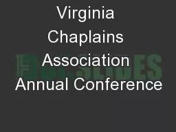 Virginia Chaplains Association Annual Conference
