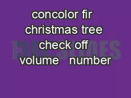 concolor fir  christmas tree check off volume   number