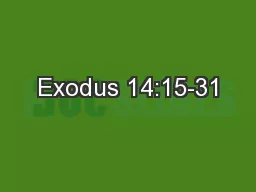 Exodus 14:15-31