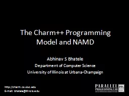 The Charm++ Programming Model and NAMD