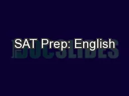 SAT Prep: English
