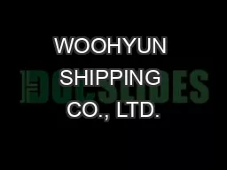 WOOHYUN SHIPPING CO., LTD.