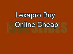 Lexapro Buy Online Cheap