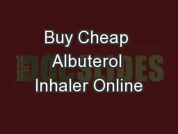 Buy Cheap Albuterol Inhaler Online