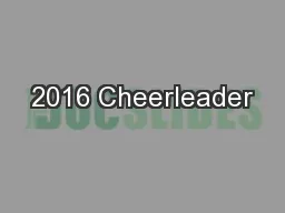 2016 Cheerleader