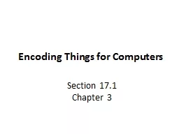 Encoding Things for Computers