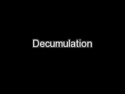 Decumulation
