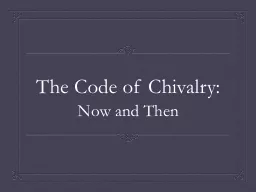 The Code of Chivalry: