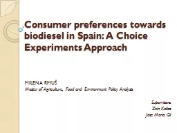 Consumer preferences towards biodiesel in Spain: A Choice E