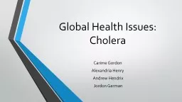 Global Health Issues: Cholera