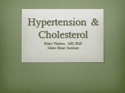 Hypertension & Cholesterol