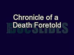 chronicle of a death foretold symbols