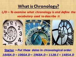 What is Chronology?