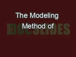 The Modeling Method of