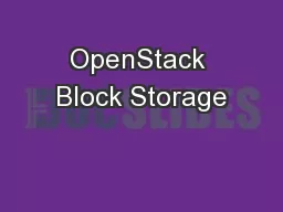 OpenStack Block Storage