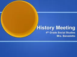 History Meeting