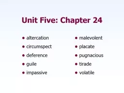 Unit Five: Chapter 24