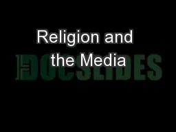Religion and the Media