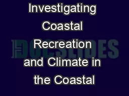 Investigating Coastal Recreation and Climate in the Coastal