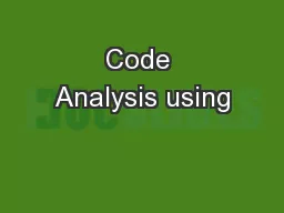 Code Analysis using