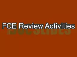 FCE Review Activities