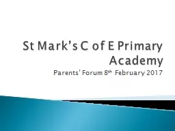 St Mark’s C of E Primary Academy