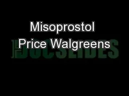Misoprostol Price Walgreens