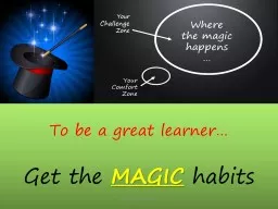 To be a great learner…