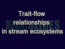 Trait-flow relationships in stream ecosystems