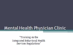 Mental Health Physician Clinic
