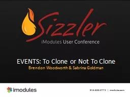 EVENTS: To Clone or Not To Clone