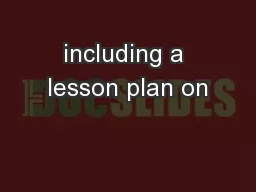 including a lesson plan on