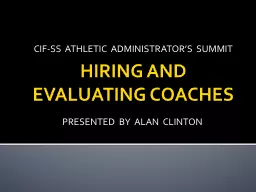 HIRING AND EVALUATING COACHES