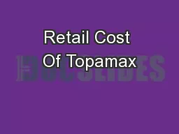 Retail Cost Of Topamax