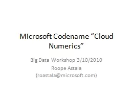 Microsoft Codename “Cloud