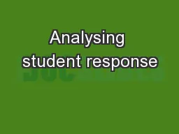Analysing student response