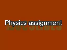 Physics assignment