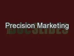 Precision Marketing