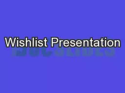 Wishlist Presentation