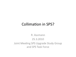 Collimation in SPS?