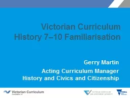 Victorian Curriculum History