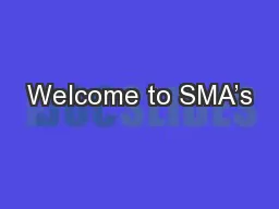 Welcome to SMA’s