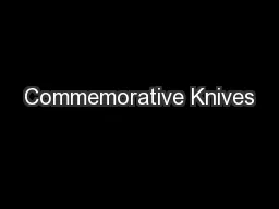 Commemorative Knives