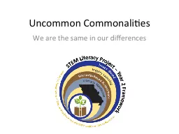 Uncommon Commonalities