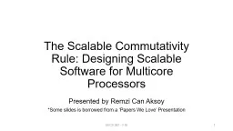 The Scalable Commutativity Rule: Designing Scalable Softwar