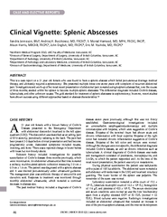 Clinical vignette spienic abscesses