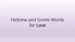 Hebrew and Greek Words for