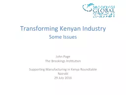 Transforming Kenyan Industry