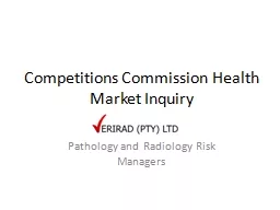 Competitions Commission Health Market Inquiry