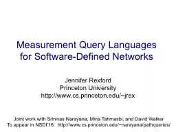 Measurement Query Languages for Software-Defined Networks